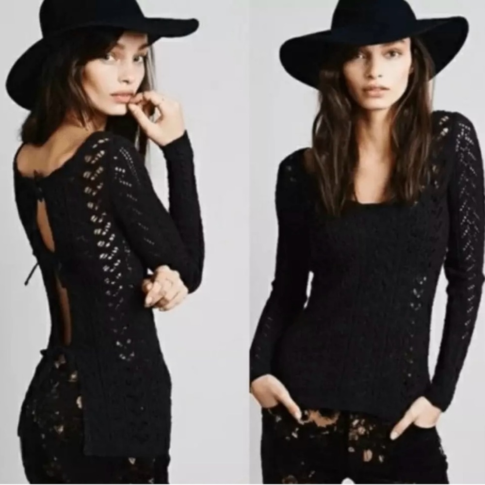 Free People Tie Back Sweater